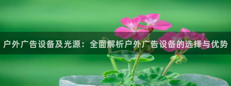 杏宇平台总代理：户外广告设备及光源：全面解析户外广告设备的选择与优势