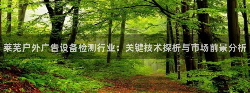 杏宇平台怎么样知乎：莱芜户外广告设备检测行业：关键技术探析与市场前景分析