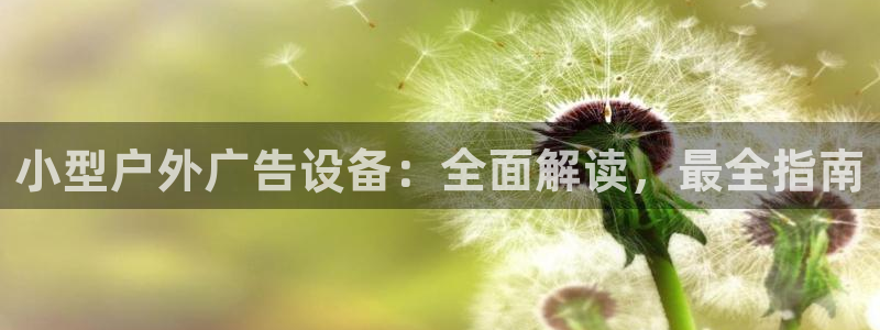 杏宇平台注册地址在哪里：小型户外广告设备：全面解读，最全指南
