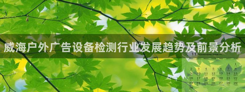 杏宇平台登录方法：威海户外广告设备检测行业发展趋势及前景分析