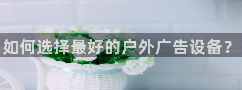 杏宇平台客服：如何选择最好的户外广告设备？