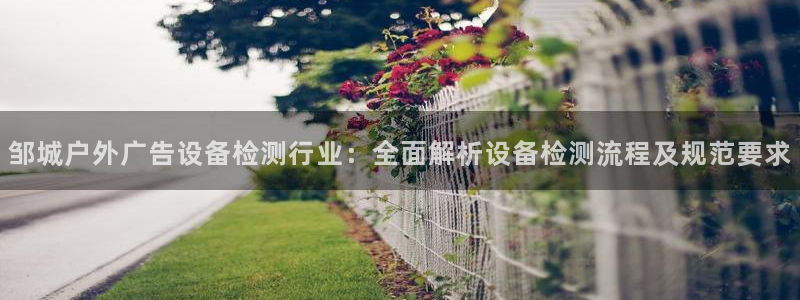 杏宇平台注册地址在哪里：邹城户外广告设备检测行业：全面解析设备检测流程及规范要求