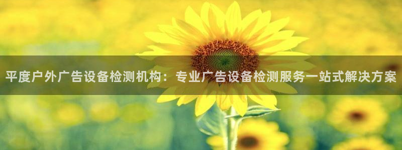 杏宇平台代理怎么赚钱的：平度户外广告设备检测机构：专业广告设备检测服务一站式解决方案