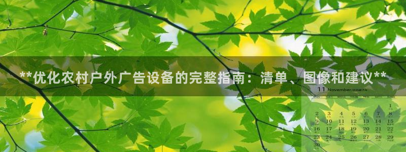 杏宇平台怎么样赚钱：**优化农村户外广告设备的完整指南：清单、图像和建议**