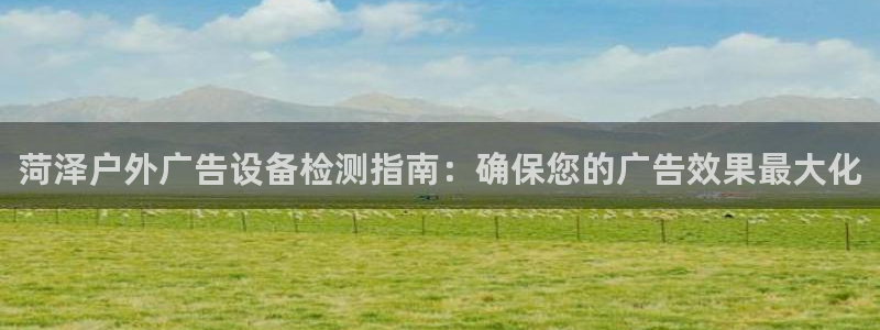 杏宇官方平台官网入口：菏泽户外广告设备检测指南：确保您的广告效果最大化