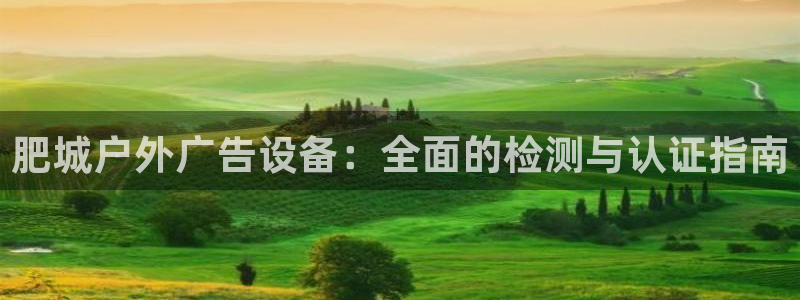 杏宇平台注册地址：肥城户外广告设备：全面的检测与认证指南