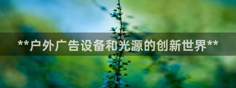 杏宇平台招商电话号码：**户外广告设备和光源的创新世界**