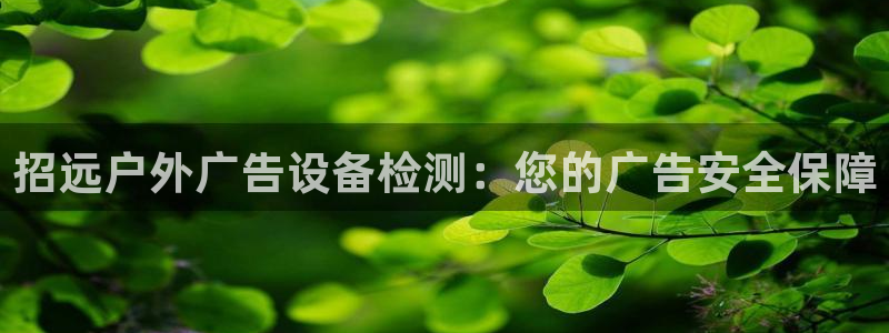 杏宇官方平台官网下载：招远户外广告设备检测：您的广告安全保障